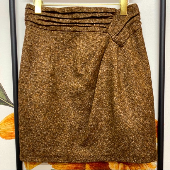 Nanette Lepore Dresses & Skirts - 🩷FINAL PRICE🩷NANETTE LEOPRE brown wool mini skirt 🤎